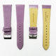 Lizard Watch Band, 24MM Wide Flat, Regular Size, Purple Color, Silver Buckle, Genuine Leather Strap Replacement - Universal Jewelers & Watch Tools Inc.