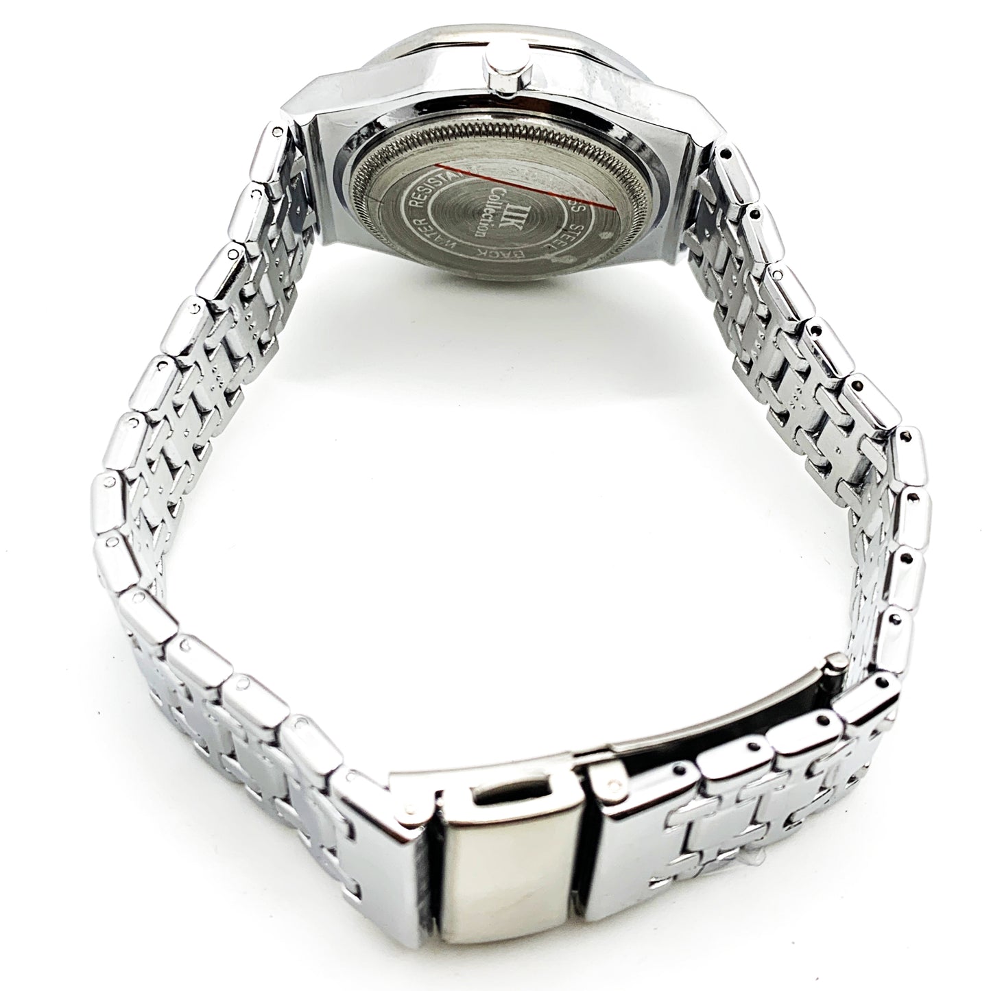 Men's Fashion Watch Silver Case Black Dial with Date Luxury Quartz - Universal Jewelers & Watch Tools Inc.