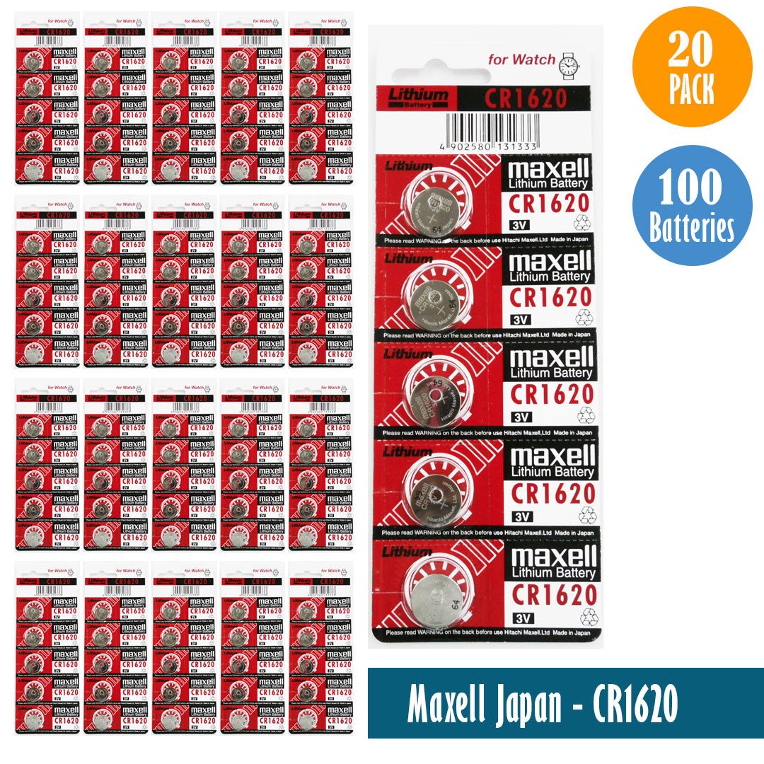 Maxell Japan - CR1620 Watch Batteries Single Pack of 5 Batteries - Universal Jewelers & Watch Tools Inc.