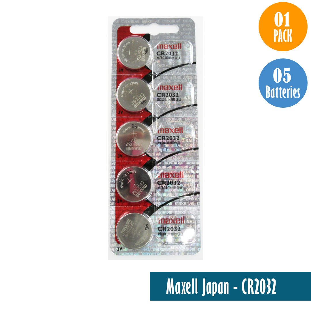 Maxell Japan - CR2032 Watch Batteries Single Pack of 5 Batteries - Universal Jewelers & Watch Tools Inc.
