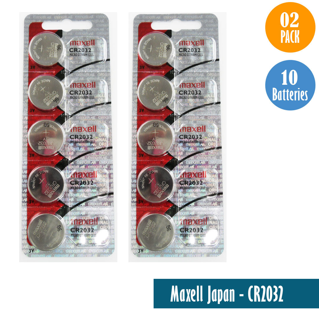 Maxell Japan - CR2032 Watch Batteries Single Pack of 5 Batteries