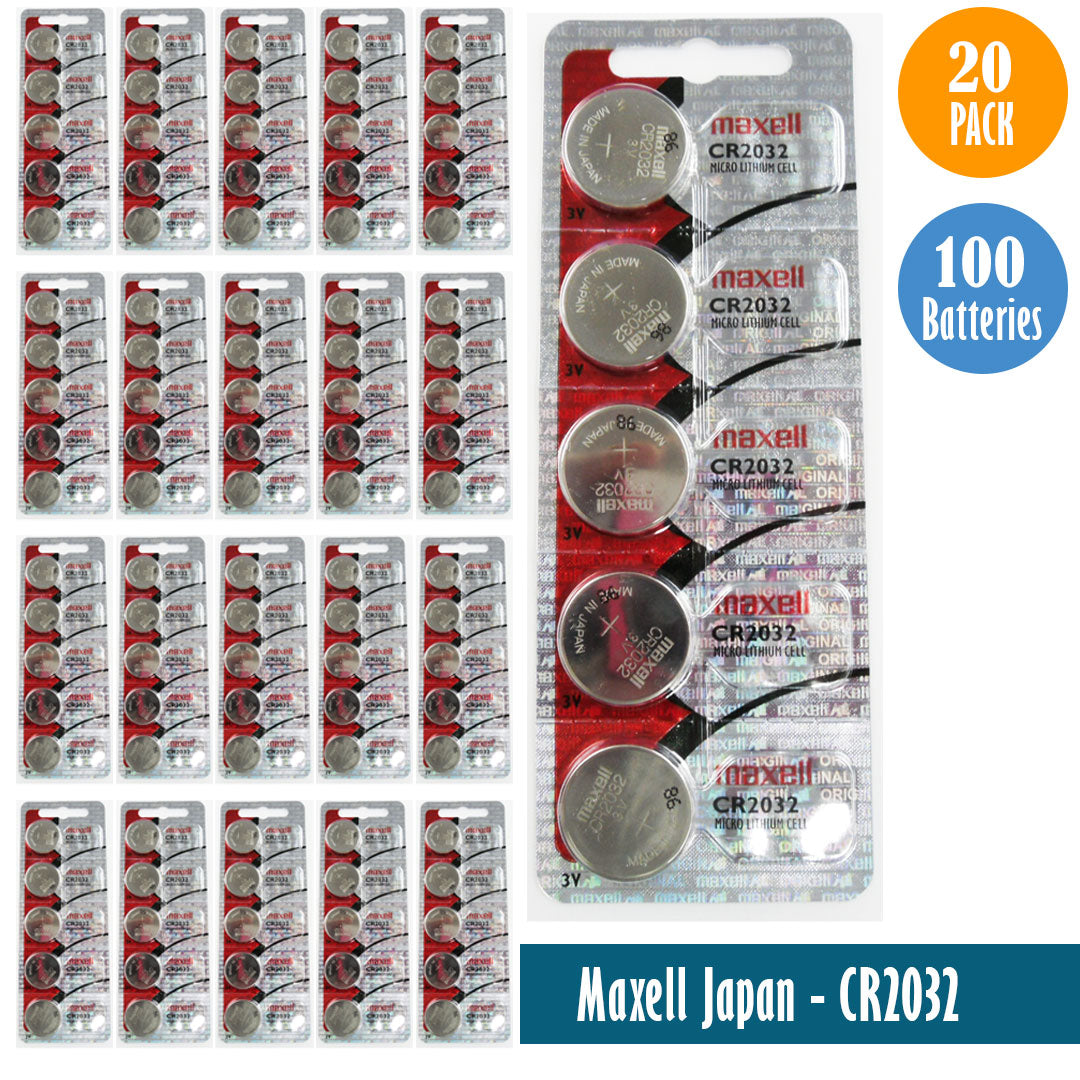 Maxell Japan - CR2032 Watch Batteries Single Pack of 5 Batteries