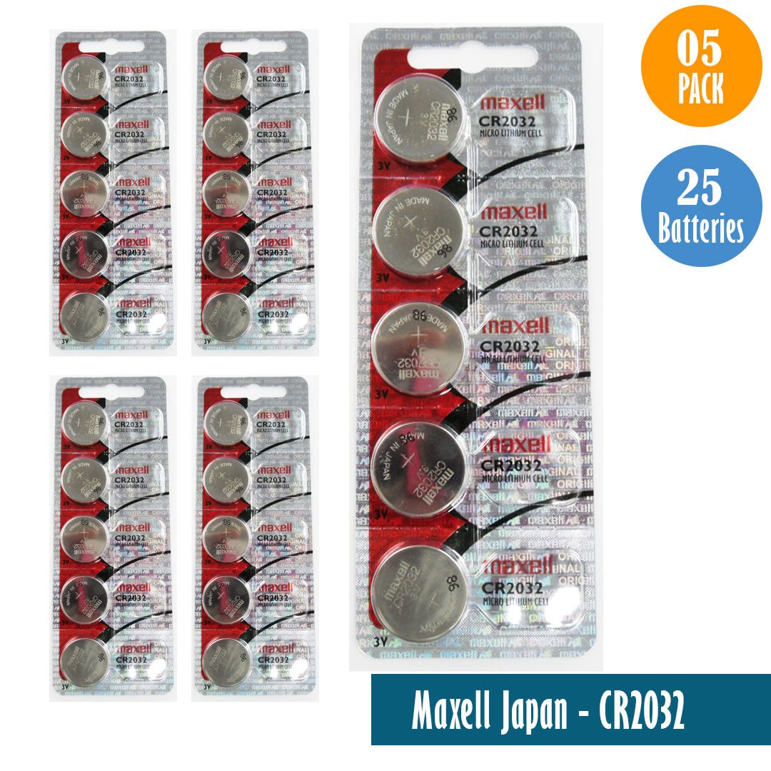 Maxell Japan - CR2032 Watch Batteries Single Pack of 5 Batteries - Universal Jewelers & Watch Tools Inc.