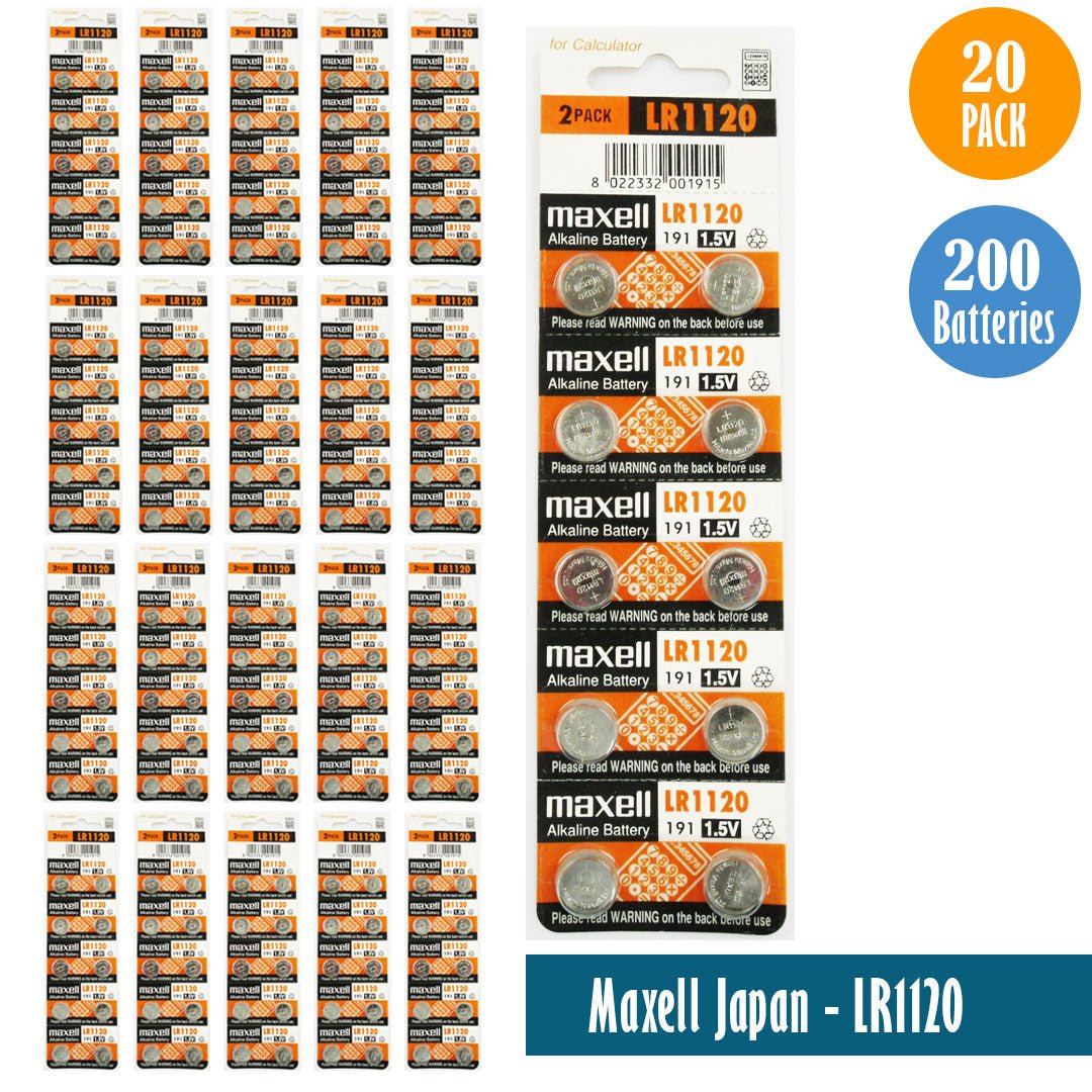 Maxell Japan - LR1120 (191) Watch Batteries Single Pack of 10 Batteries - Universal Jewelers & Watch Tools Inc.