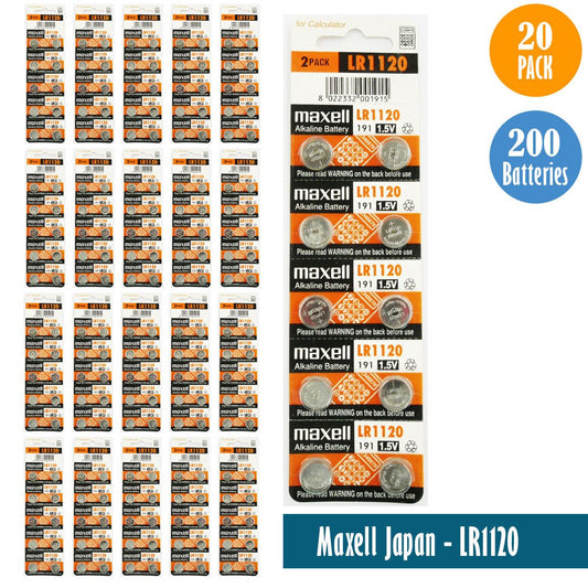 Maxell Japan - LR1120 (191) Watch Batteries Single Pack of 10 Batteries - Universal Jewelers & Watch Tools Inc.