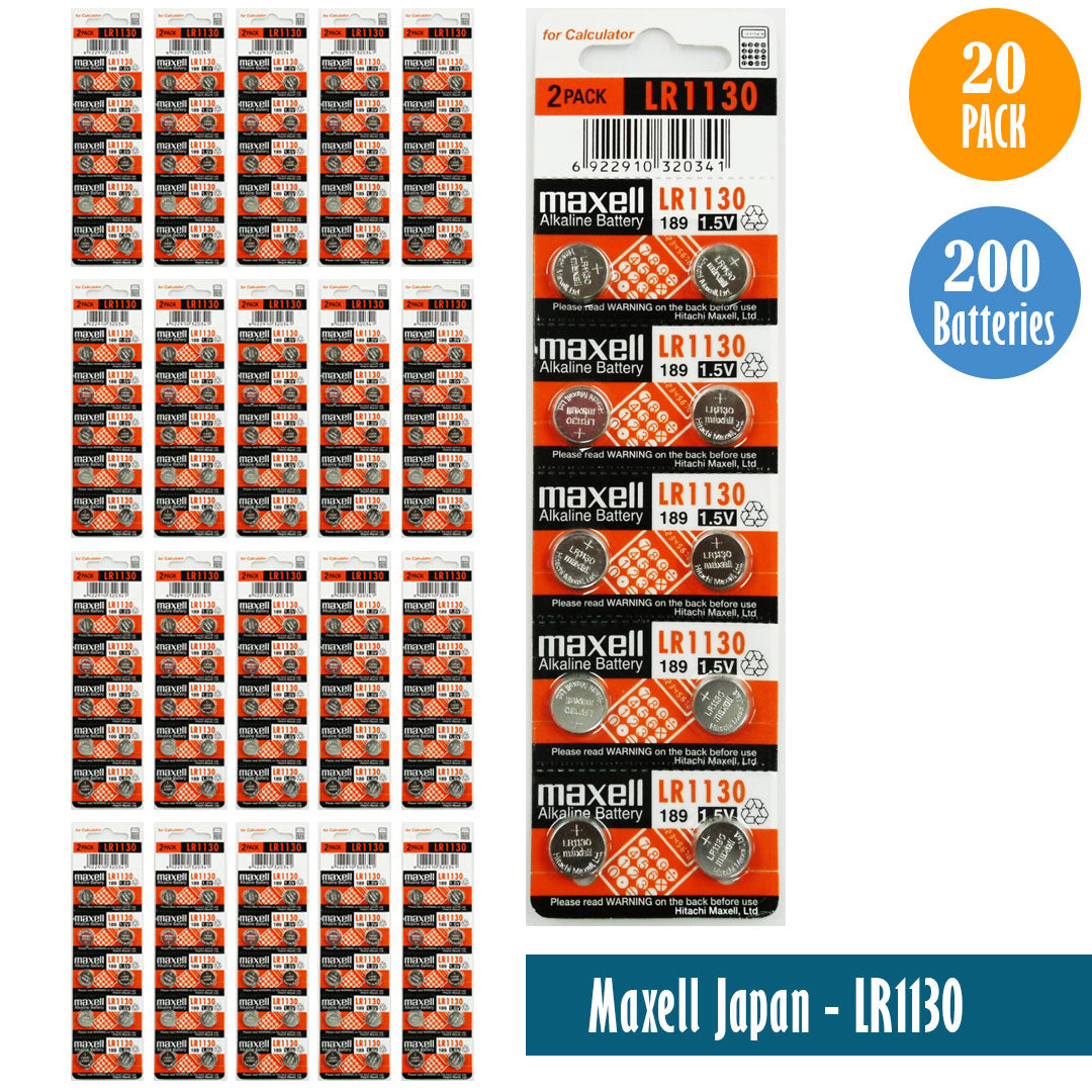 Maxell Japan - LR1130 (189) Watch Batteries Single Pack of 10 Batteries