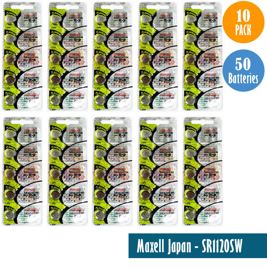Maxell Japan - SR1120SW (381) Watch Batteries Single Pack, 5 Batteries - Universal Jewelers & Watch Tools Inc.