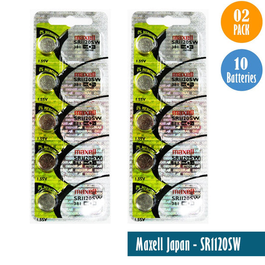 Maxell Japan - SR1120SW (381) Watch Batteries Single Pack, 5 Batteries - Universal Jewelers & Watch Tools Inc.