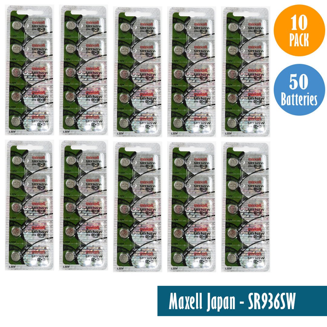 Maxell Japan - SR936SW (394) Batteries Single Pack 5 Batteries - Universal Jewelers & Watch Tools Inc.