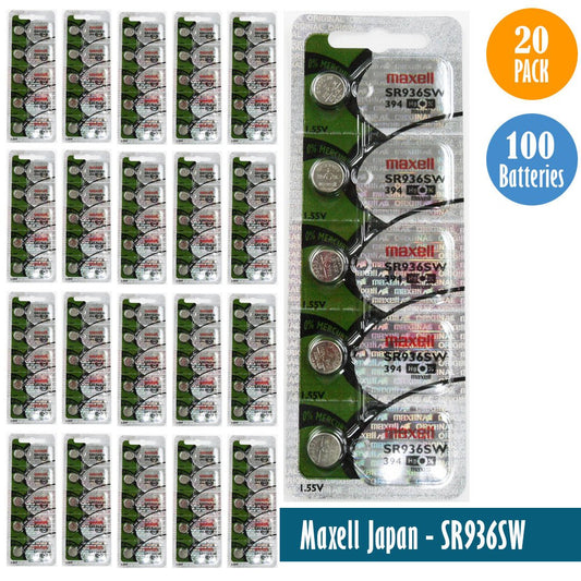 Maxell Japan - SR936SW (394) Batteries Single Pack 5 Batteries - Universal Jewelers & Watch Tools Inc.