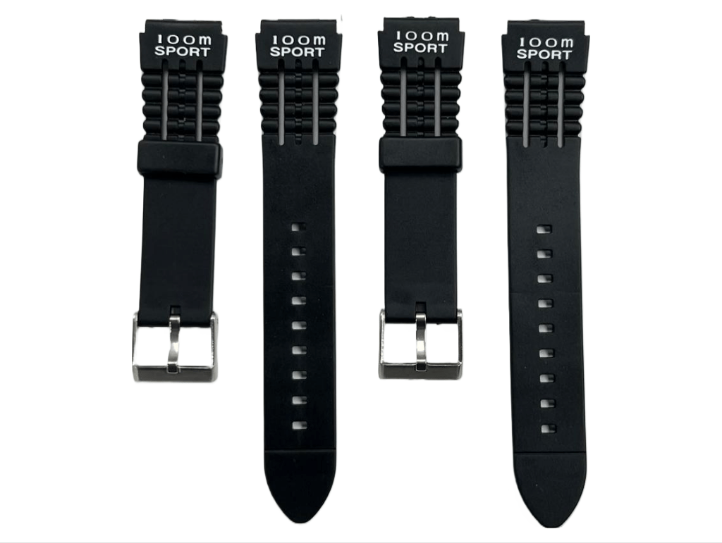 Water Resistant PVC Sport Watch Band Strap 19mm Fits Timex, Casio and Others - Universal Jewelers & Watch Tools Inc.