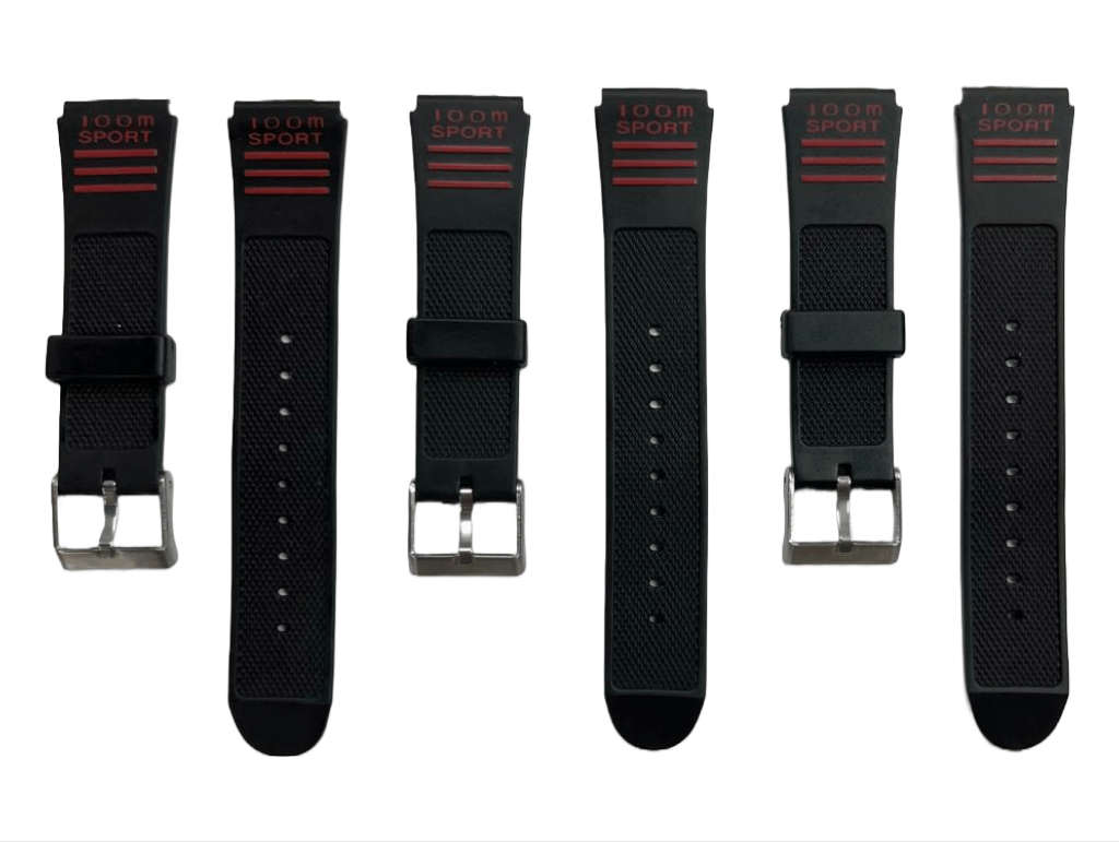 Water Resistant PVC Sport Watch Band Strap 19mm&14mm Fits Timex,Casio and Others - Universal Jewelers & Watch Tools Inc.