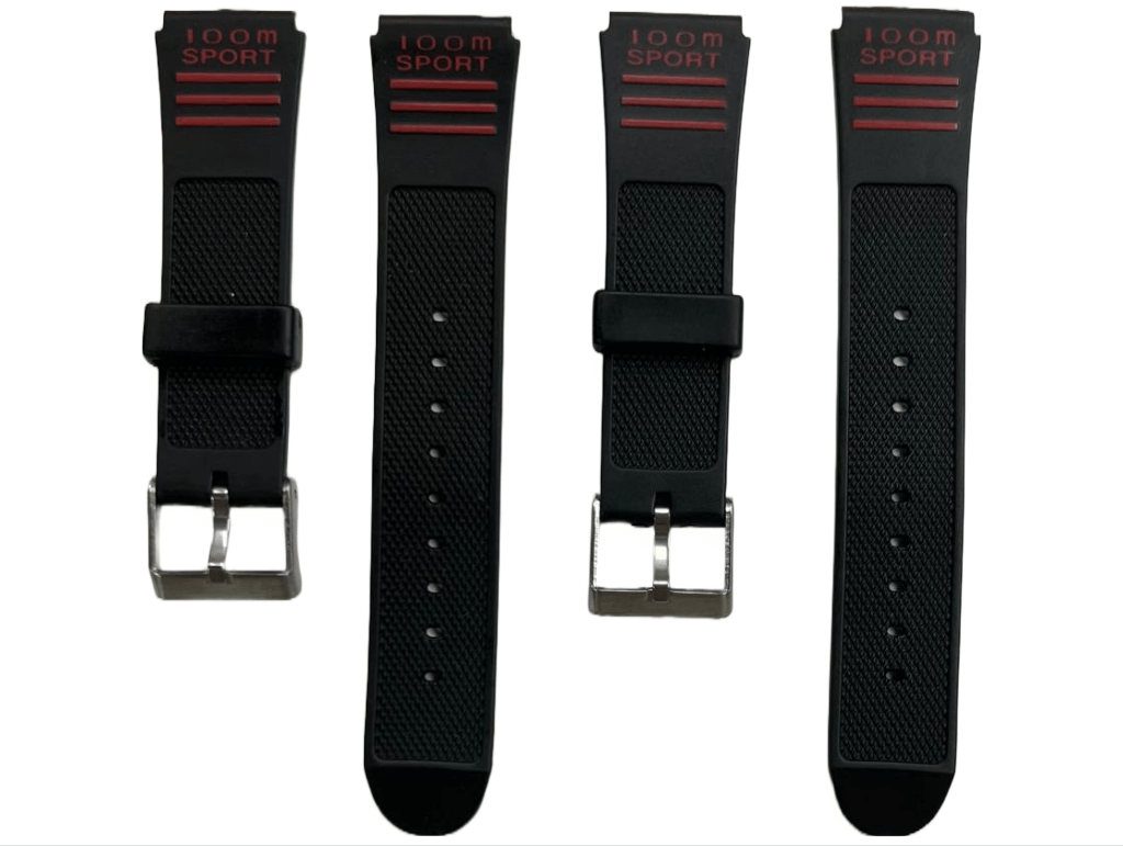 Water Resistant PVC Sport Watch Band Strap 19mm&14mm Fits Timex,Casio and Others - Universal Jewelers & Watch Tools Inc.