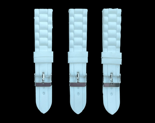 Premium Quality Soft Silicone Rubber Textured Sport Watch Band 16mm - 22mm - Universal Jewelers & Watch Tools Inc.