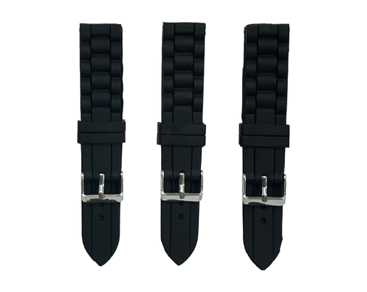 Premium Quality Soft Silicone Rubber Textured Sport Watch Band 16mm - 24mm - Universal Jewelers & Watch Tools Inc.