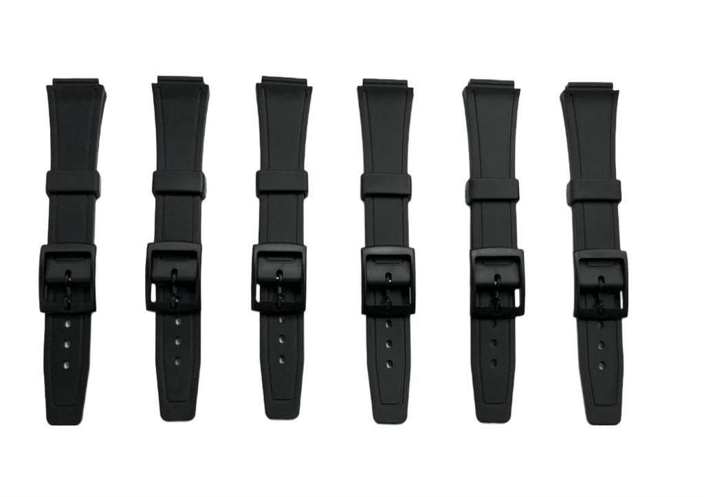 Water Resistant PVC Sliding Watch Band Strap 16mm Fits Casio and Others - Universal Jewelers & Watch Tools Inc.