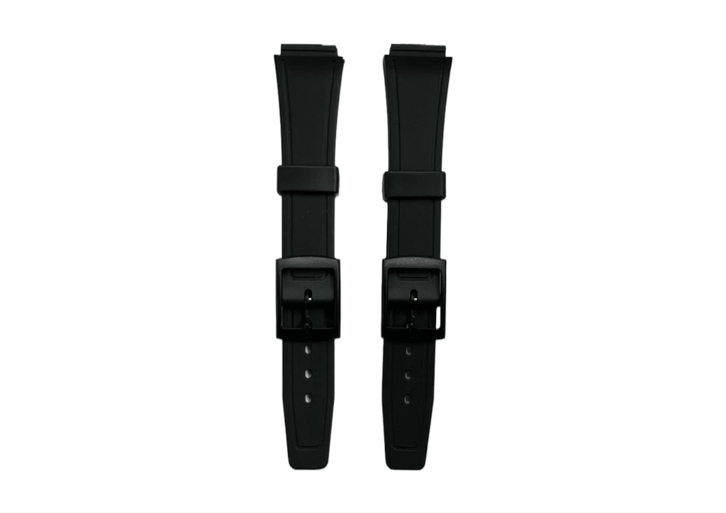 Water Resistant PVC Sliding Watch Band Strap 16mm Fits Casio and Others