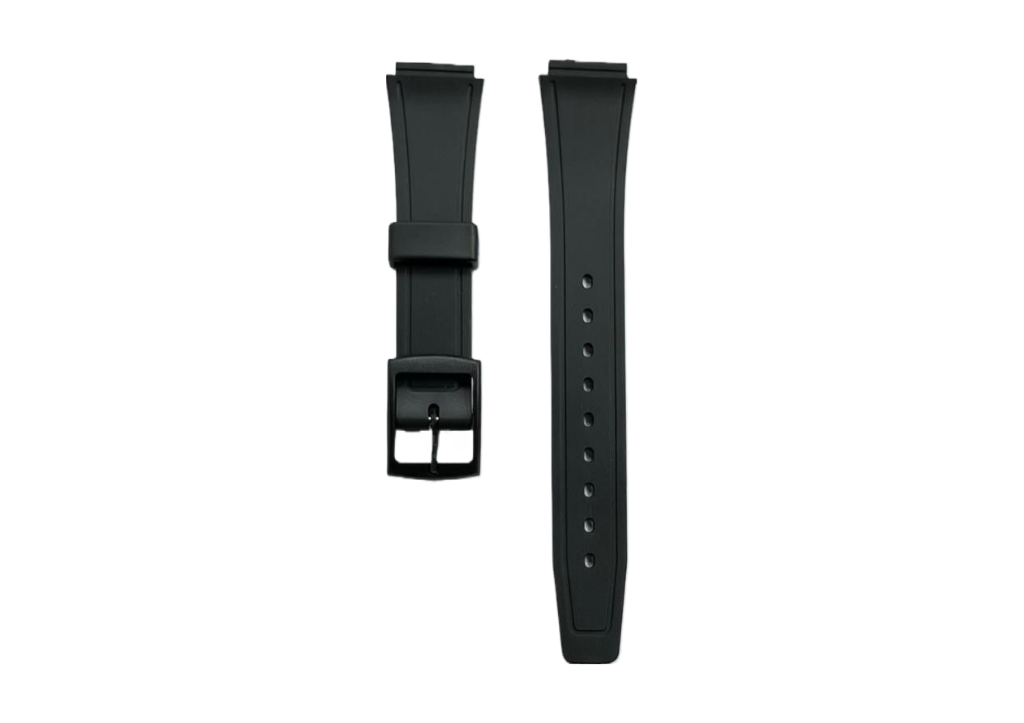 Water Resistant PVC Sliding Watch Band Strap 16mm Fits Casio and Others