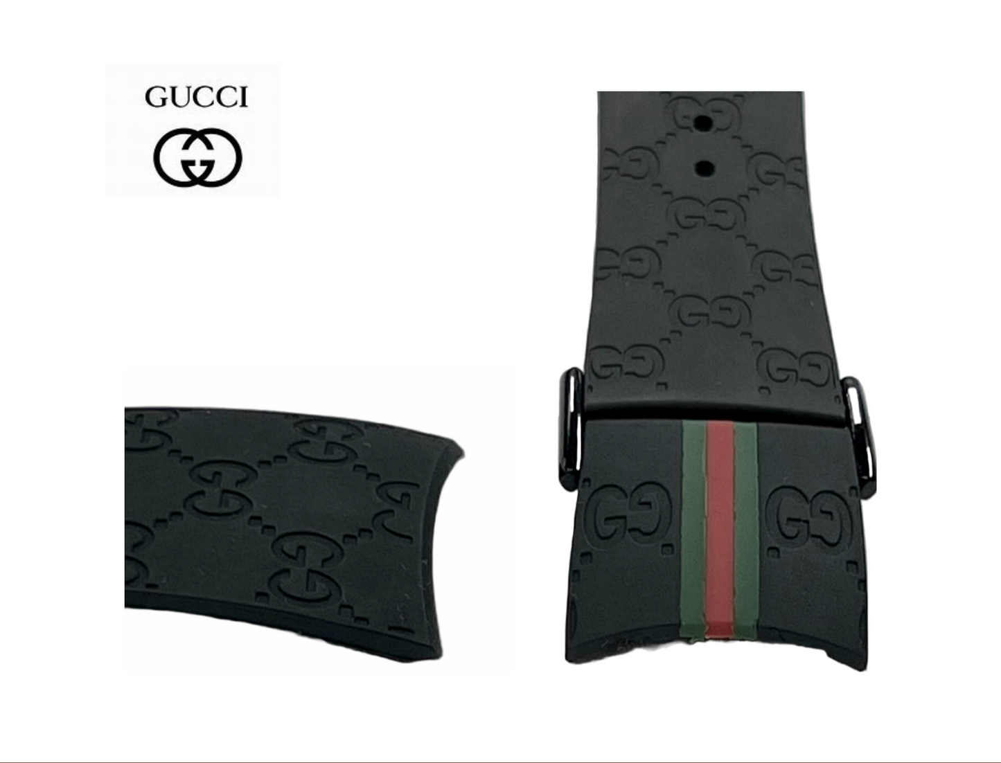 Replacement I-Gucci Rubber Multicolor Watch Band 26MM Special Edition YA114207 and others