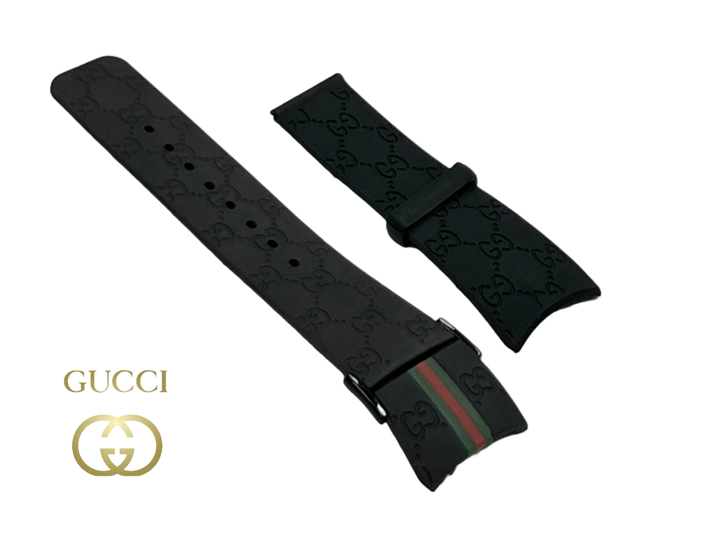 Replacement I-Gucci Rubber Multicolor Watch Band 26MM Special Edition YA114207 and others
