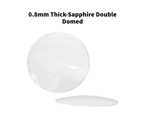Double Domed And Round Sapphire Watch Crystal 0.8mm Thick - Universal Jewelers & Watch Tools Inc.