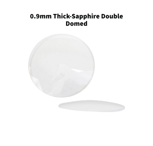 Double Domed And Round Sapphire Watch Crystal 0.9mm Thick - Universal Jewelers & Watch Tools Inc.