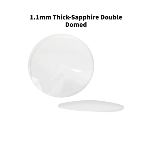 Double Domed And Round Sapphire Watch Crystal 1.1mm Thick - Universal Jewelers & Watch Tools Inc.