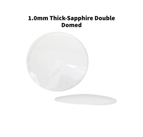 Double Domed And Round Sapphire Watch Crystal 1.0mm Thick - Universal Jewelers & Watch Tools Inc.