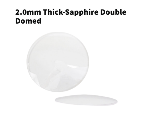 Double Domed And Round Sapphire Watch Crystal 2.0mm Thick - Universal Jewelers & Watch Tools Inc.