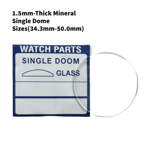 Watch Crystal Single Domed Round Mineral Glass Crystal 1.5mm Thick (33.4mm - 50.0mm) - Universal Jewelers & Watch Tools Inc.