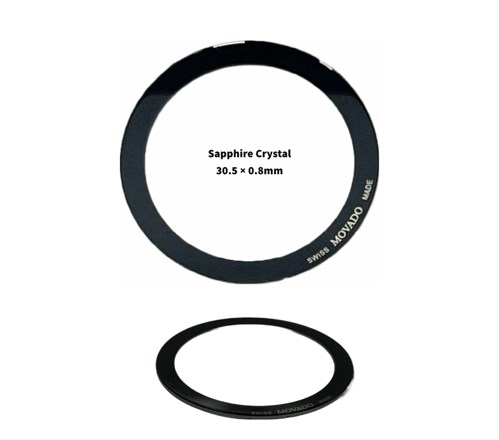 Swiss Made Sapphire Flat Crystal Size 30.5 MM Thickness 0.8mm for Movado Watch Model 84.c6.882.2a - Universal Jewelers & Watch Tools Inc.