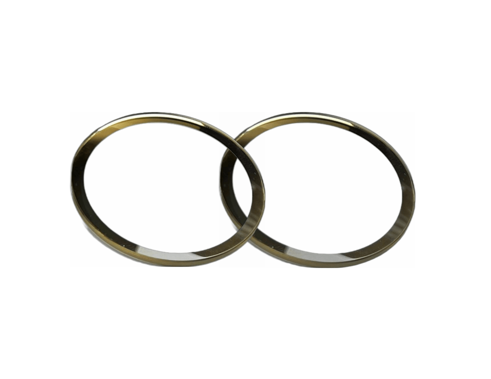 Magnified Glass Single Dome Watch Crystal with Yellow Golden Border Diameter 42.0 MM Thickness 1.5 MM Best Fit for Bulova Watch Series - Universal Jewelers & Watch Tools Inc.