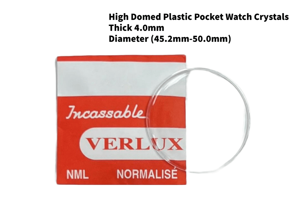 High Domed Acrylic Plastic Crystals for Pocket Watch, Domed Height 4.0mm Diameter (45.2mm - 50.0mm) - Universal Jewelers & Watch Tools Inc.