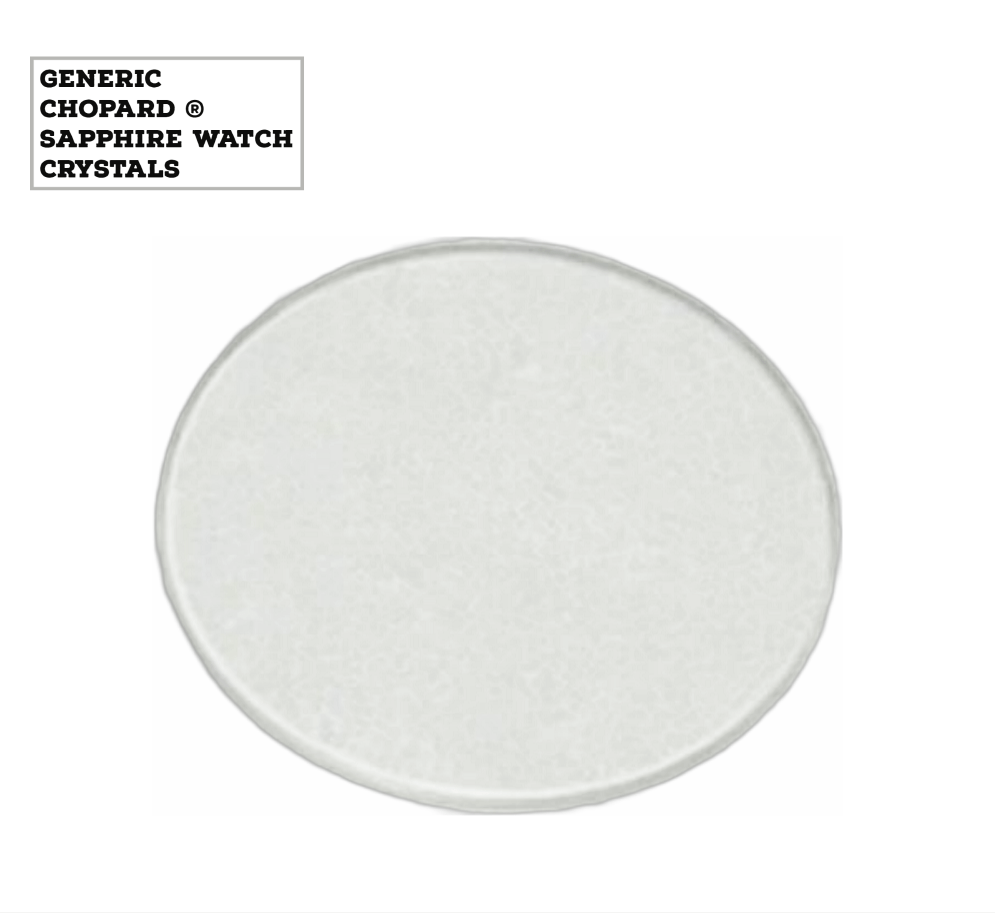 Generic Sapphire to Fit CHOPARD Flat Round Shape (16.7×0.40)mm→(Diameter × Thick) - Universal Jewelers & Watch Tools Inc.