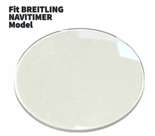 Generic Sapphire to Fit BREITLING NAVITIMER Double Domed Anti Reflective Round Shape (38.5×1.50)mm→(Diameter×Edge Thick) - Universal Jewelers & Watch Tools Inc.