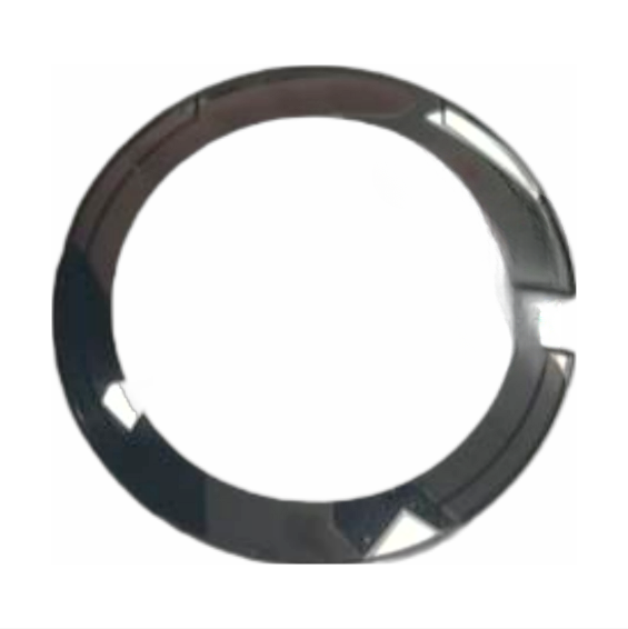 Sapphire Crystals to Fit Rado Double Domed Round Shape with Silver Trim and Black Lines (32.5×3.06×1.0)mm→(Diameter×Dome Height×Edge Thick)