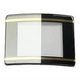 Sapphire Crystals to Fit Rado Double Domed Rectangular Shape Black Trim with Gold lines (22.1×17.8×1.70×1.0)mm→(Width×Height×Dome Height×Edge Thick) Fit Model 153.0383.3.017 - Universal Jewelers & Watch Tools Inc.