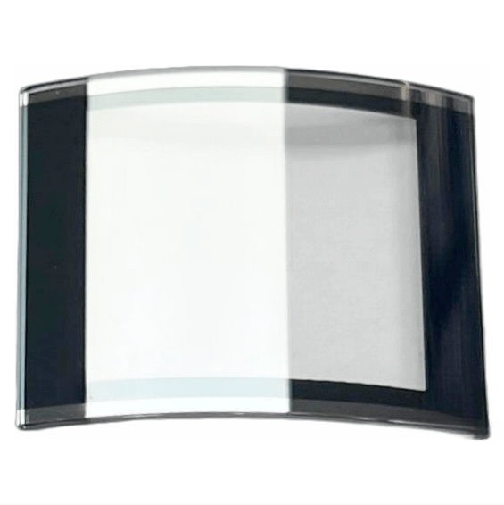 Sapphire Crystals to Fit Rado Double Domed Rectangular Shape Sharp Edges Black Trim with Silver lines (38.2×30.9×3.40×1.2)mm→(Width×Height×Dome Height×Edge Thick) Fit Model 152.0784.3 - Universal Jewelers & Watch Tools Inc.