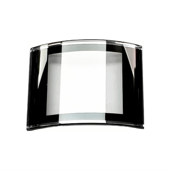 Sapphire Crystals to Fit Rado Double Domed Rectangular Shape Sharp Edges Black Trim with Silver lines (24.8×19.0×3.0×1.0)mm→(Width×Height×Dome Height×Edge Thick) Fit Model 153.0786.3 - Universal Jewelers & Watch Tools Inc.
