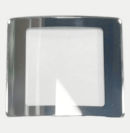 Sapphire Crystals to Fit Rado Double Domed Rectangular Shape Cut Corners Silver Border (30.5×27.1×2.5×1.2)mm→(Width×Height×Dome Height×Edge Thick) - Universal Jewelers & Watch Tools Inc.