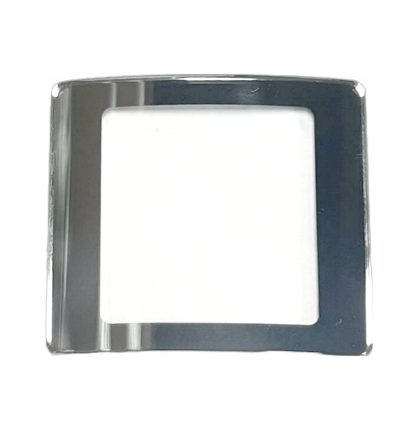 Sapphire Crystals to Fit Rado Double Domed Rectangular Shape Cut Corners Silver Border (28.2×24.5×2.2×1.1)mm→(Width×Height×Dome Height×Edge Thick) - Universal Jewelers & Watch Tools Inc.