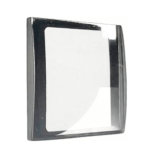Sapphire Crystals to Fit Rado Single Domed Rectangular Shape Silver Border (27.7×26.2×2.5×1.6)mm→(Width×Height×Dome Thickness×Edge Thick) - Universal Jewelers & Watch Tools Inc.