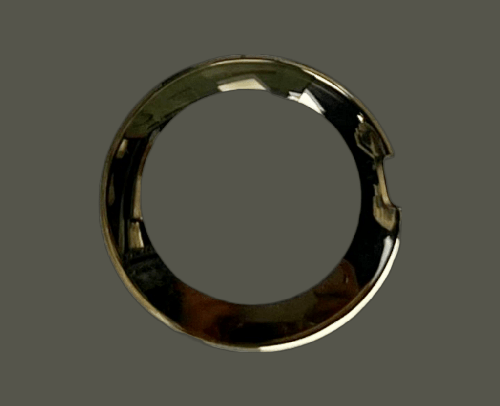 Mineral Crystals to Fit Rado Double Domed Cut out at 3:00 Round Shape with Golden Trim (23.0×2.8×0.85)mm→(Diameter×Dome Height×Edge Thick) Fit Model 318.3829.4 - Universal Jewelers & Watch Tools Inc.