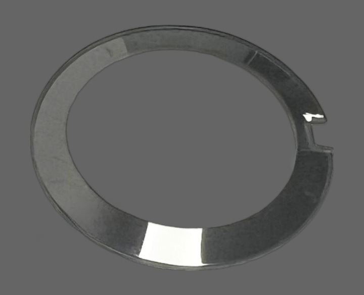 Mineral Crystals to Fit Rado Double Domed Cut out at 3:00 Round Shape with Silver Trim (35.0×2.6×1.0)mm→(Diameter×Dome Height×Edge Thick) - Universal Jewelers & Watch Tools Inc.