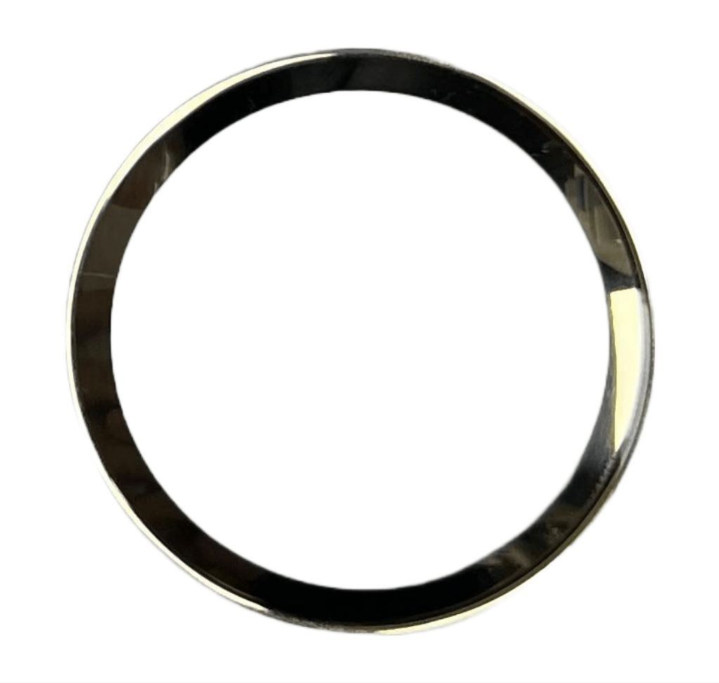 Mineral Crystals to Fit Rado Double Domed Round Shape with Golden Trim (38.0×2.0×1.1)mm→(Diameter×Dome Height×Edge Thick) - Universal Jewelers & Watch Tools Inc.