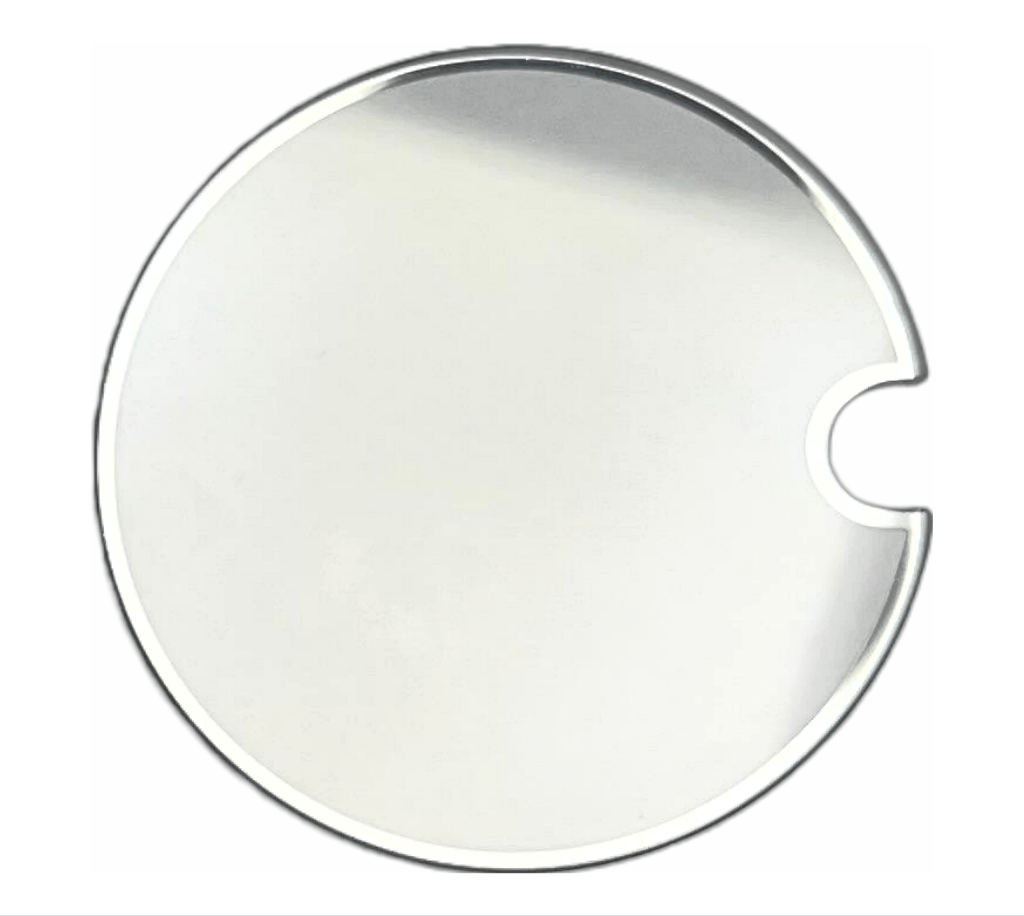 Mineral Crystals to Fit Diesel Flat w/1 cut out Round Shape with Silver Trim (52.8×1.74)mm→(Diameter×Edge Thick) - Universal Jewelers & Watch Tools Inc.
