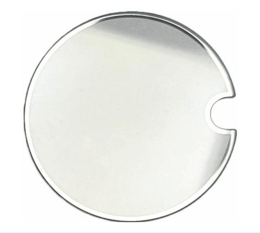 Mineral Crystals to Fit Diesel Flat w/1 cut out Round Shape with Silver Trim (52.8×1.74)mm→(Diameter×Edge Thick) - Universal Jewelers & Watch Tools Inc.