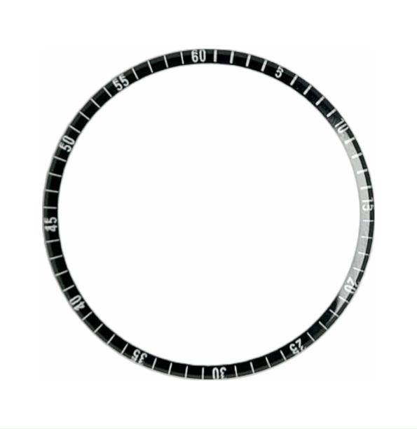 Mineral Crystals to Fit Emporio Armani Round Single Domed Black Trim/w white digital numbers (40.1×3.0×0.9)mm→(Diameter×Middle Thick×Edge Thick) - Universal Jewelers & Watch Tools Inc.