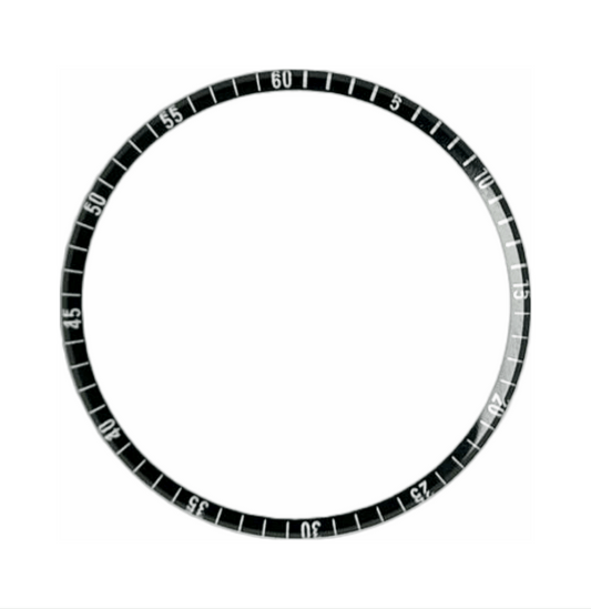 Mineral Crystals to Fit Emporio Armani Round Single Domed Black Trim/w white digital numbers (40.1×3.0×0.9)mm→(Diameter×Middle Thick×Edge Thick) - Universal Jewelers & Watch Tools Inc.