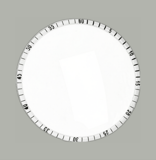 Mineral Crystals to Fit Emporio Armani Round Single Domed White Trim/w Black digital numbers (40.1×3.0×0.9)mm→(Diameter×Middle Thick×Edge Thick) - Universal Jewelers & Watch Tools Inc.